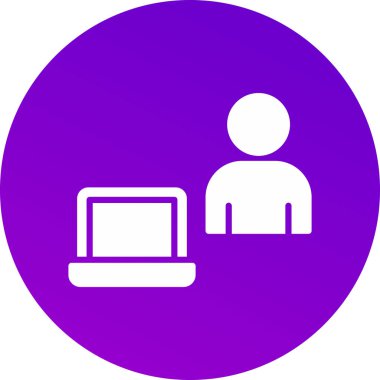 Bilgisayar. Web simgesi basit illüstrasyon