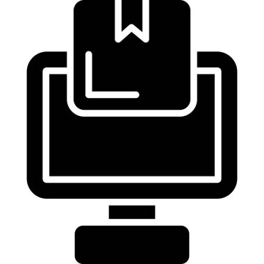 Dizüstü bilgisayar simgesi vektör çizimi