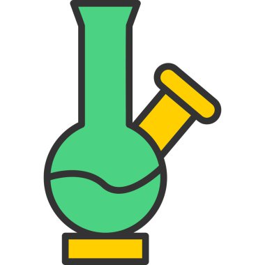 Nargile. Web simgesi basit illüstrasyon