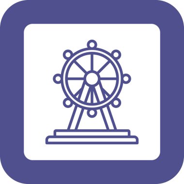 tekerlek simgesi vektörü izole edildi