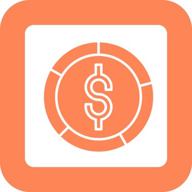 Para için. Web simgesi basit illüstrasyon