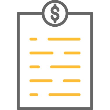 Dolar gagalı düz vektör simgesi