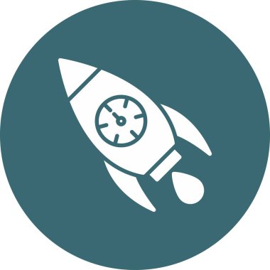 roket ikonu vektör illüstrasyonu