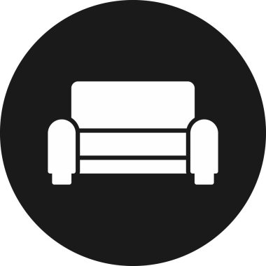 Kol Koltuğu Mobilya Simgesi Vektör İllüstrasyonu