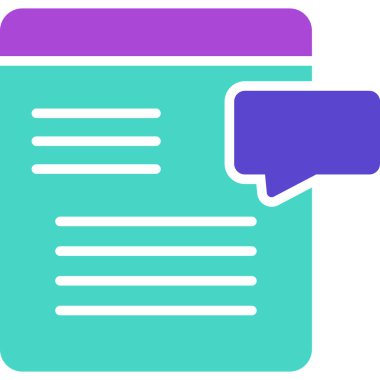 Sohbet mesajı vektör illüstrasyonu