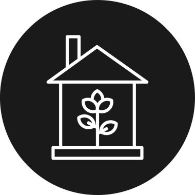 Bir ev simgesinin vektör illüstrasyonu