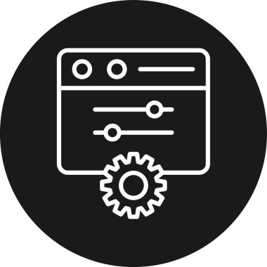 Tarayıcı. Web simgesi basit illüstrasyon