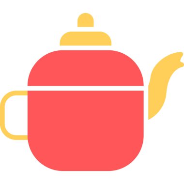 Çaydanlık. Web simgesi basit illüstrasyon