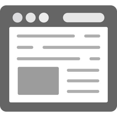 Ağ simgesi. Beyaz arkaplanda izole edilmiş web tasarımı için gazete vektör simgesinin basit çizimi