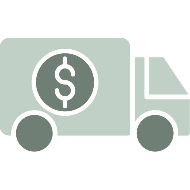 araba teslimatı düz vektör sembolü.