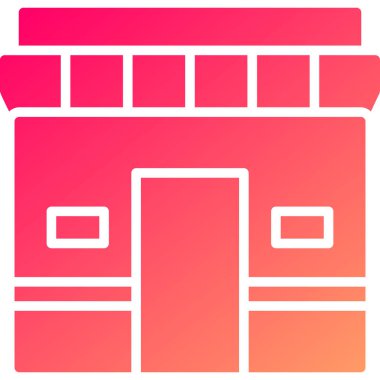 Bina. Web simgesi basit illüstrasyon