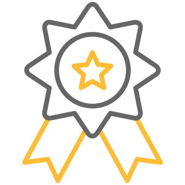 Ödülü rozet vektör simgesi