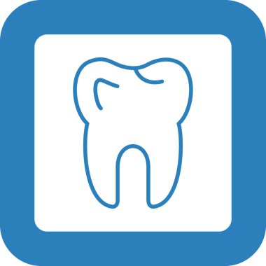 Diş simgesinin vektör illüstrasyonu