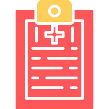 belge düz simgesi, vektör, illüstrasyon ile pano