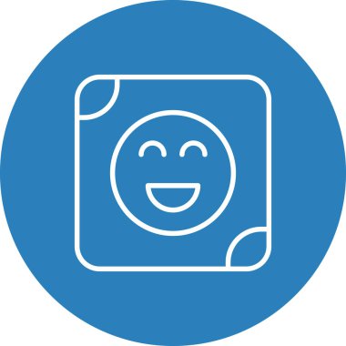 Mutlu yüz simgesi, vektör çizimi