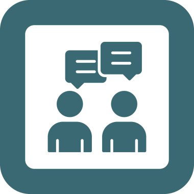 Konuş. Web simgesi basit illüstrasyon