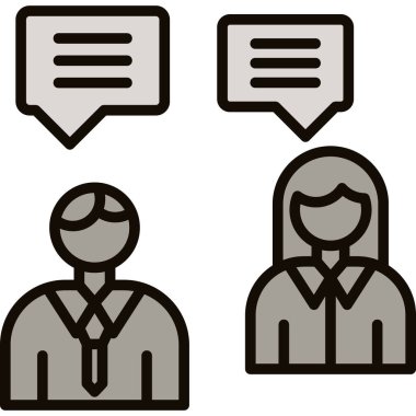 iş iletişimi insanları simgesi