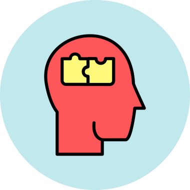 beyin ikonu vektör illüstrasyonu