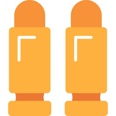 Bir çift turuncu ve sarı rengin vektör çizimi.