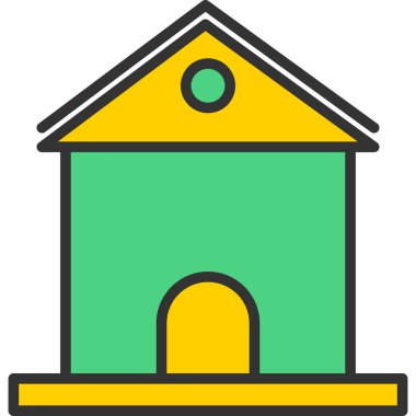 bina simgesi, vektör illüstrasyonu