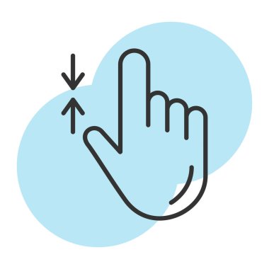 El ele tutuşup ikonu işaret etmek. vektör illüstrasyonu