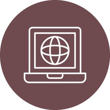 dizüstü bilgisayar web simgesi basit tasarım