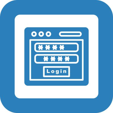 Giriş. Web simgesi basit illüstrasyon