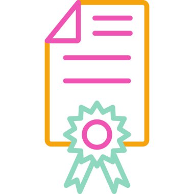 Belge. Web simgesi basit illüstrasyon