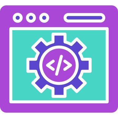 Geliştirme simgesi vektör illüstrasyonu