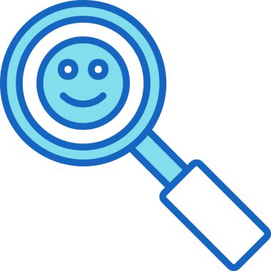 Dolu olarak büyüteç simgesi bul - taslak biçimi