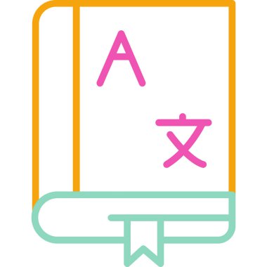 kitap web simgesi basit illüstrasyon