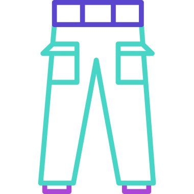 Elbise moda pantolon simgesi - taslak biçimi