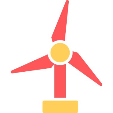 Rüzgar türbini ikonu. vektör illüstrasyonu