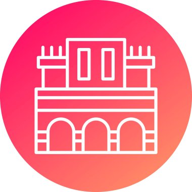 güzel yapı vektörü illüstrasyon çizgisi simgesi