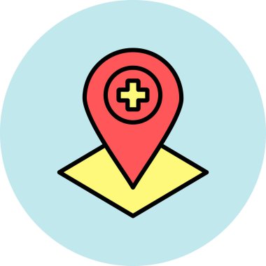 harita pin ikonu vektör illüstrasyonu