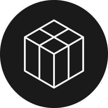 Bir kutu simgesinin vektör illüstrasyonu