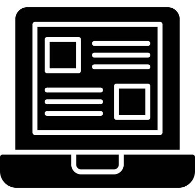 Bilgisayar. Web simgesi basit tasarım