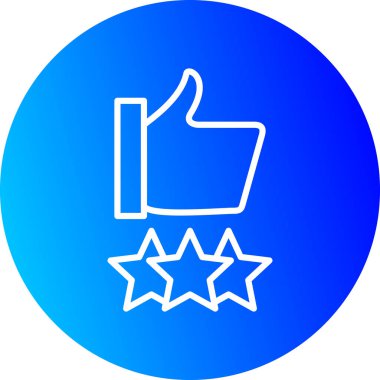 Düz stil izole edilmiş illüstrasyon vektör illüstrasyonunda başparmak üstü simgesi