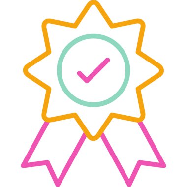 Madalya. Web simgesi basit illüstrasyon