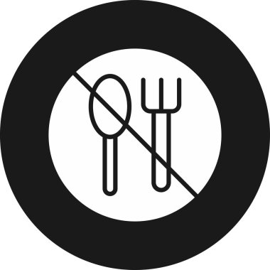 Restoran. Web simgesi basit illüstrasyon