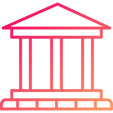 Bina. Web simgesi basit illüstrasyon