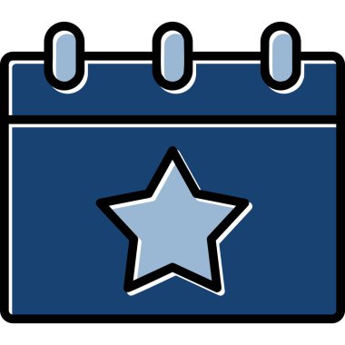 Takvim simgesi vektör illüstrasyonu