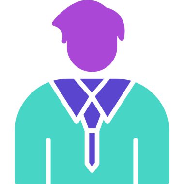 işadamı web simgesi, vektör çizim