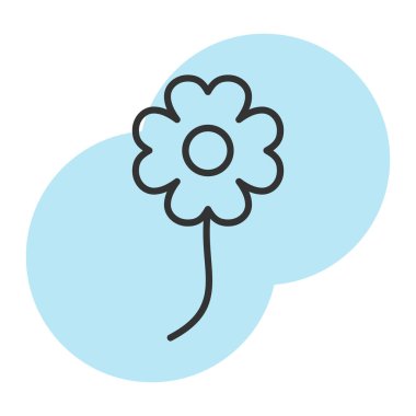 beyaz arkaplanda izole edilmiş çiçek simgesi vektörü, şeffaf işaret