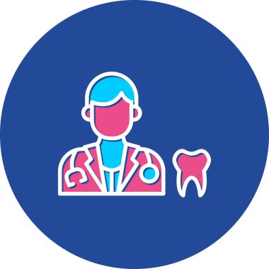 Dişçi simgesinin vektör illüstrasyonu