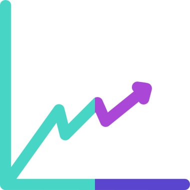 iş büyümesi grafik simgesi, vektör illüstrasyonu