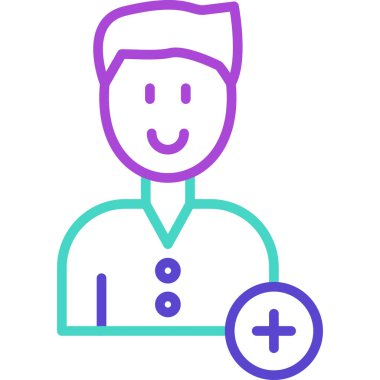 Doktor. Web simgesi basit illüstrasyon