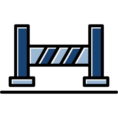 Bariyer. Web simgesi basit illüstrasyon