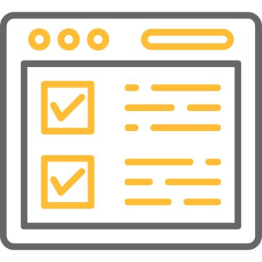 kontrol listesi simgesi, vektör illüstrasyonu