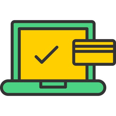 Kredi kartı ikonu vektör illüstrasyonu